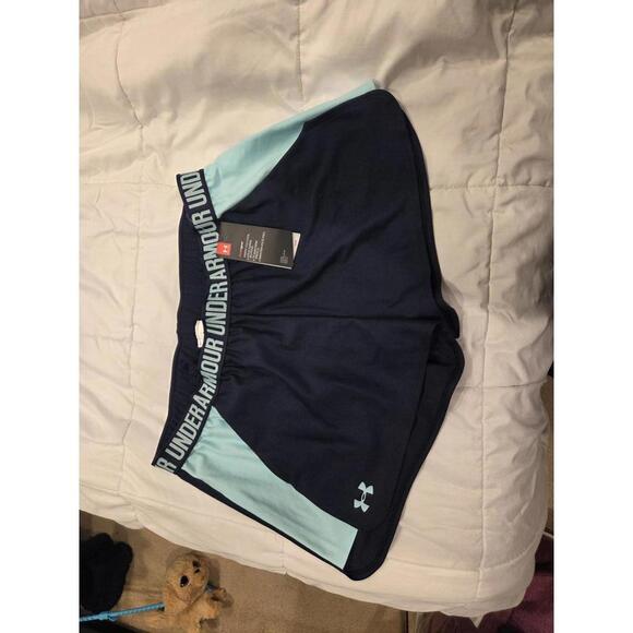 Under Armour Pants - Under Armour Women's XL Athletic Shorts Navy and Light Blue
